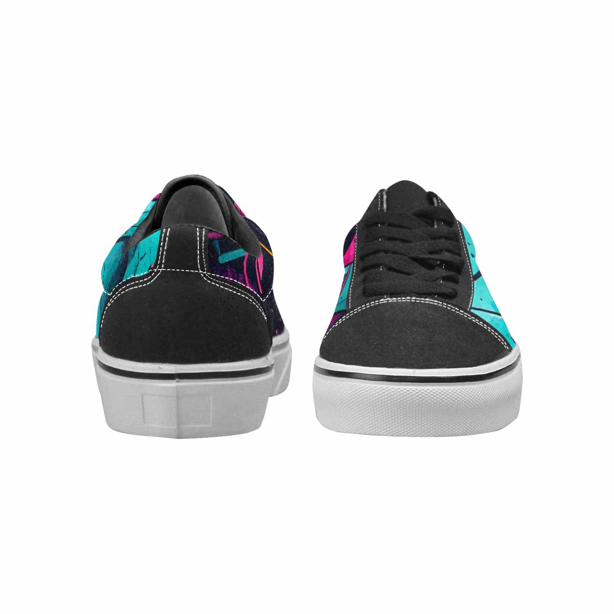 MEN'S 80S Retro Print Canvas Lace-Up Cottagecore Custom Sneakers