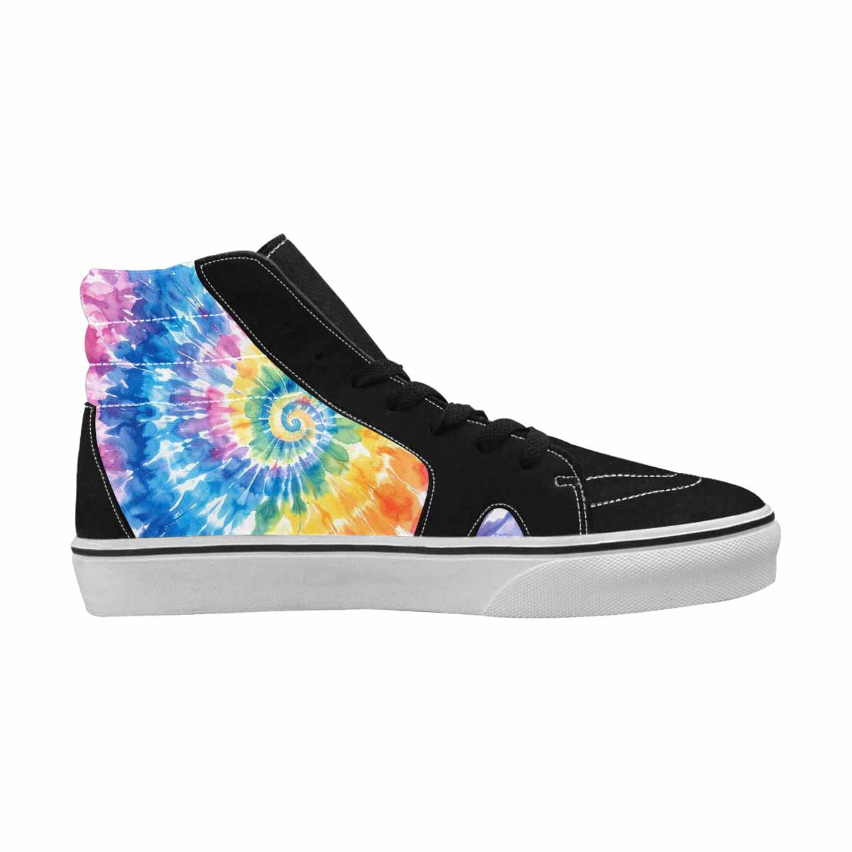 WOMEN'S Tie Dye Swirl High Top Canvas Aesthetic Sneakers