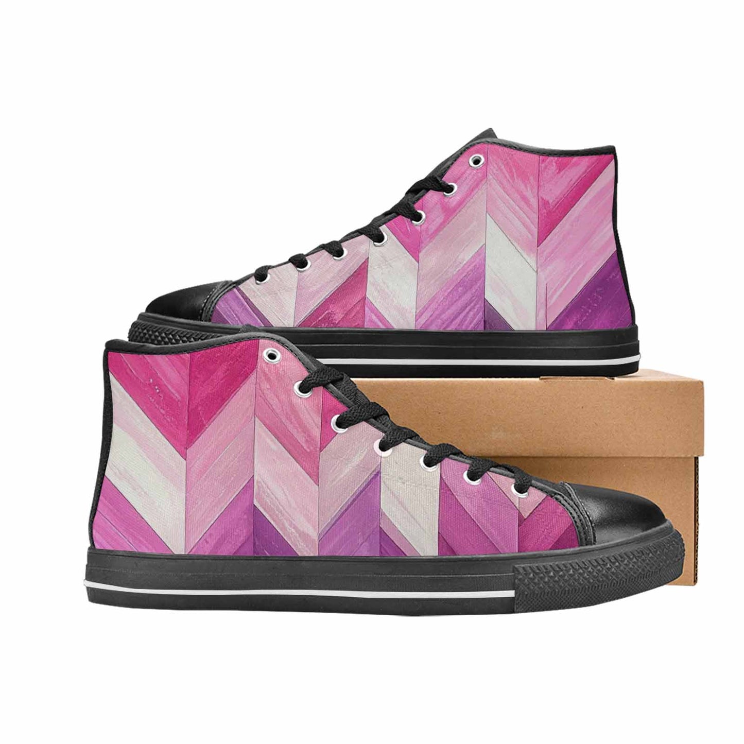 MEN'S Genderfluid Flag Color High Top Canvas Aesthetic Sneakers