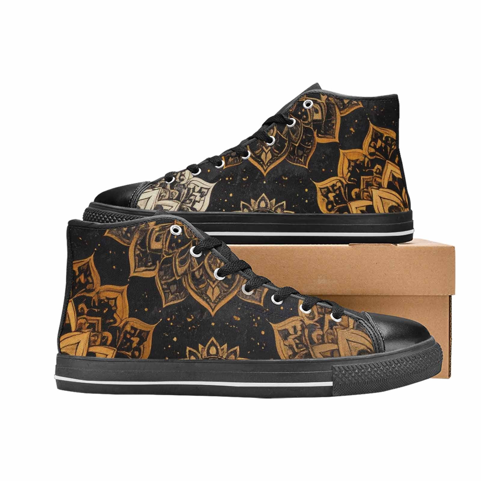 MEN'S Mandala High Top Canvas Surreal Custom Sneakers