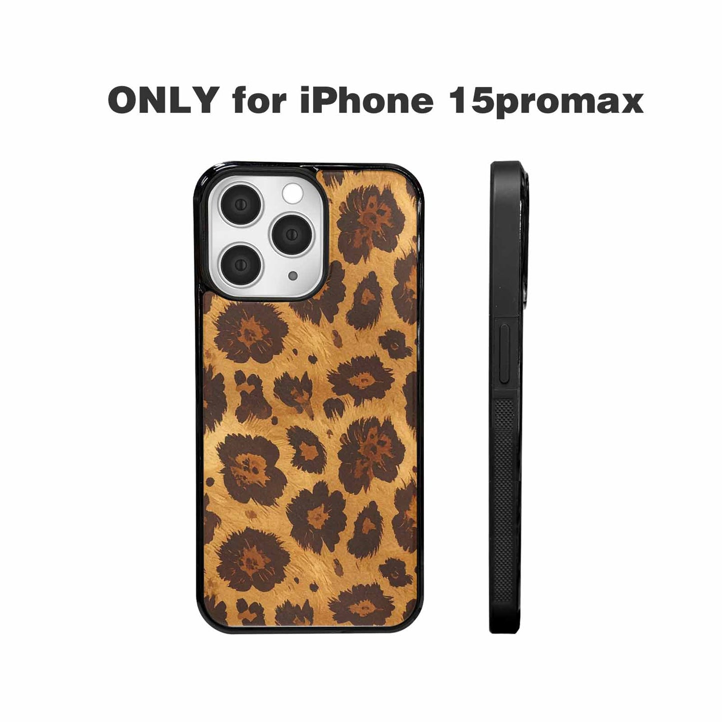 iPhone 15 Pro Max Case — Classic Leopard Print Warm Golden Tan, Custom Made Phone Cover