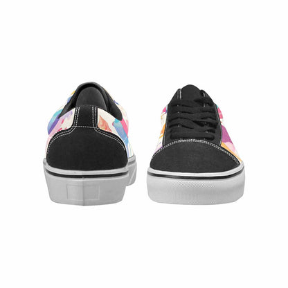 WOMEN'S Ice Cream Motif Ice Lace-Up Canvas Vibrant Chaos Custom Sneakers