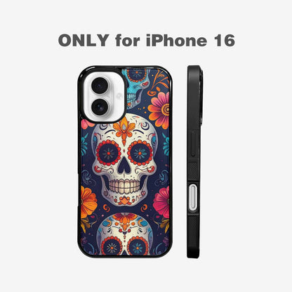 iPhone 16 Case — Day Of Dead Sugar Skull Custom, Personalized Phone Case