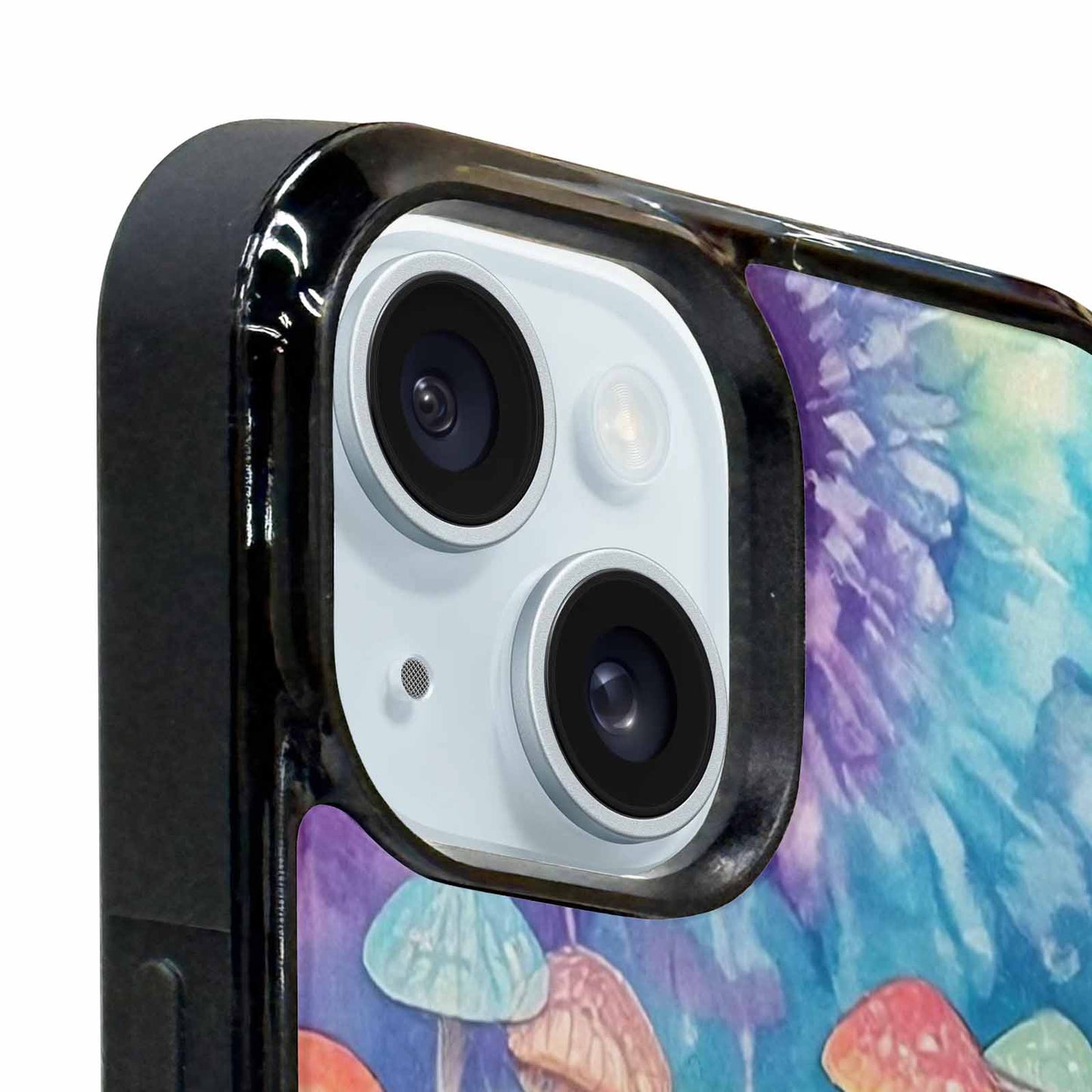 iPhone 15 Plus Case — Mushrooms Tie Dyemushrooms Pat 9i2, Unique Phone Case Design