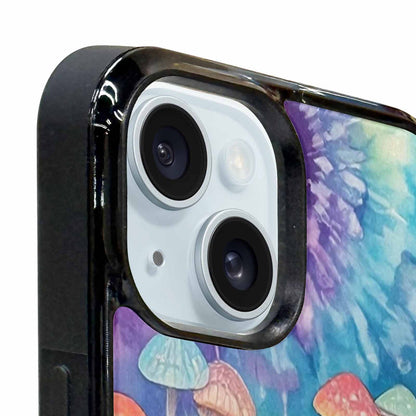 iPhone 15 Plus Case — Mushrooms Tie Dyemushrooms Pat 9i2, Unique Phone Case Design