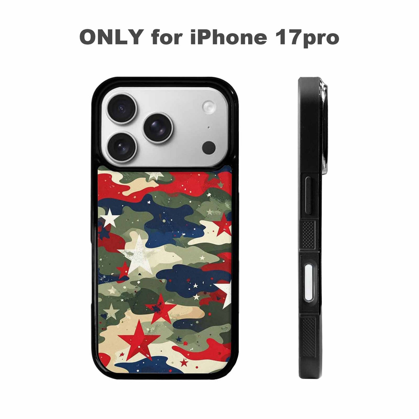 iPhone 17 Pro Case — Military Camo Blotch Texture Blended Galaxy, Customized Protective Case