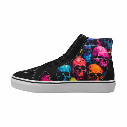 MEN'S 1000s Skulls Digital Camo High Top Canvas Neon Fantasy Shoes