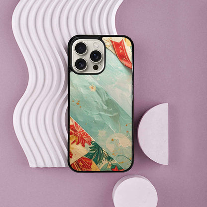 iPhone 16 Pro Max Case — Christmas Wrapping Paper Pattern Art Wallpaper, Customized Protective Case