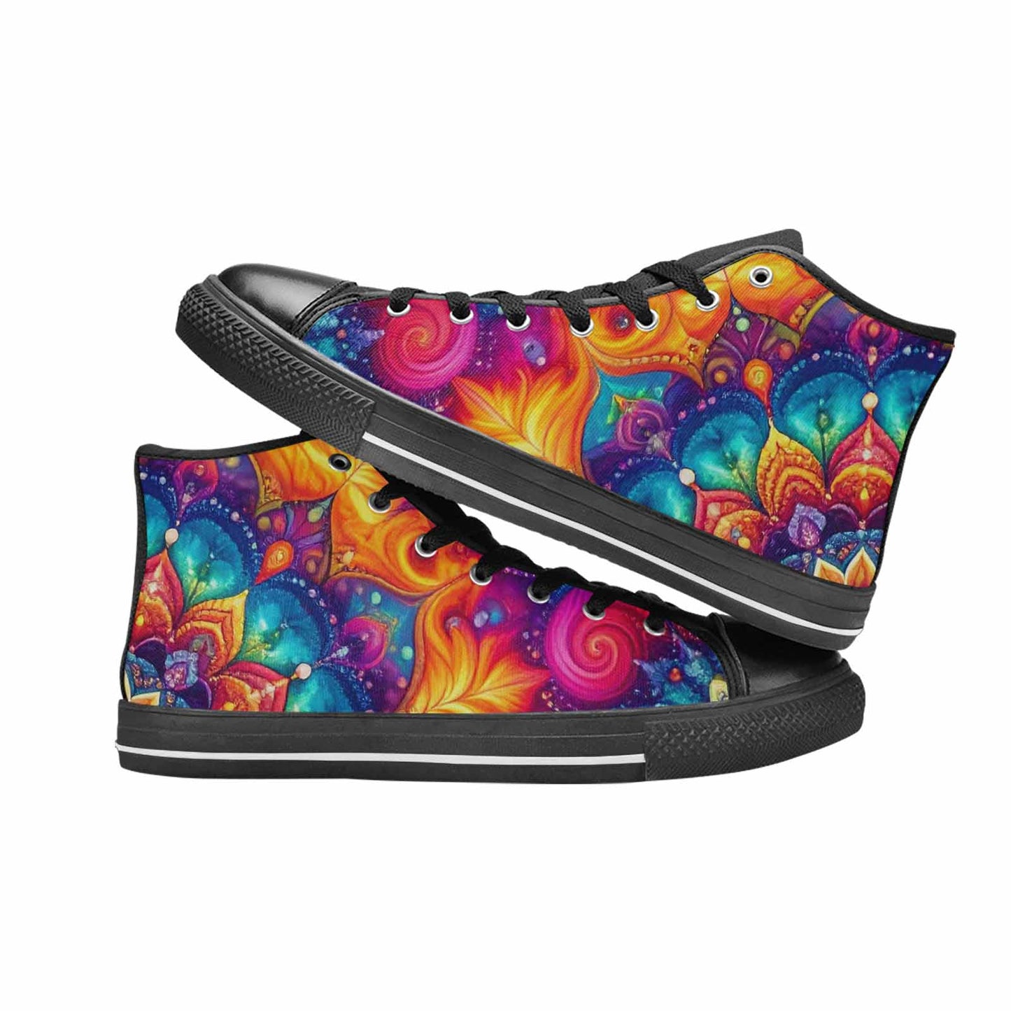 MEN'S Tie Dye Mandala High Top Canvas Grunge Shoes