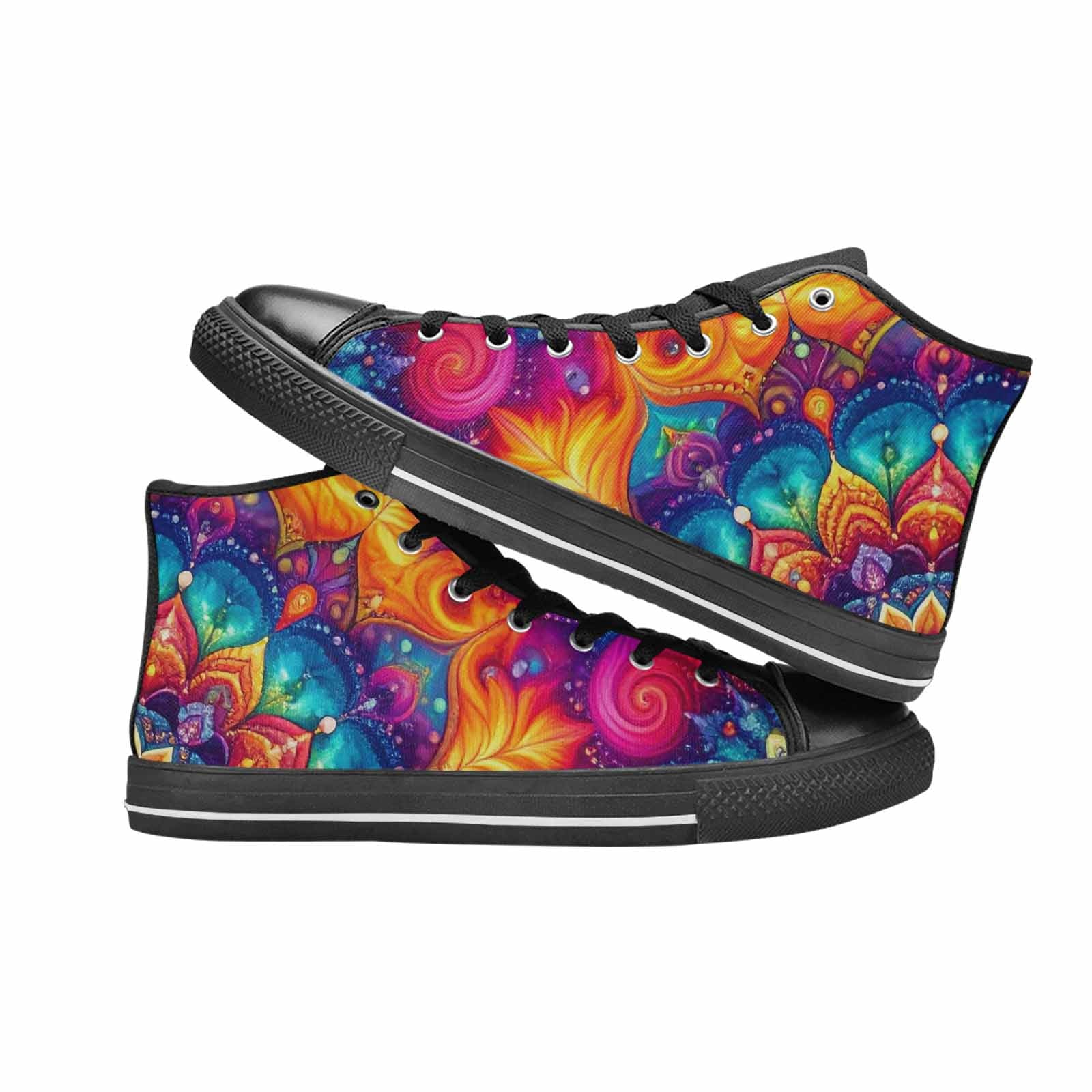 MEN'S Tie Dye Mandala High Top Canvas Grunge Shoes