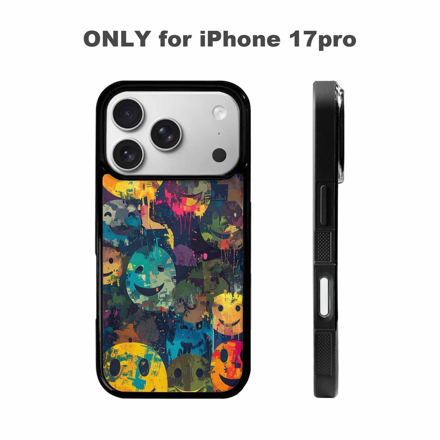 iPhone 17 Pro Case — Smiley Faces Camosmiley Faces Gd7 Camo, Personalized Phone Case
