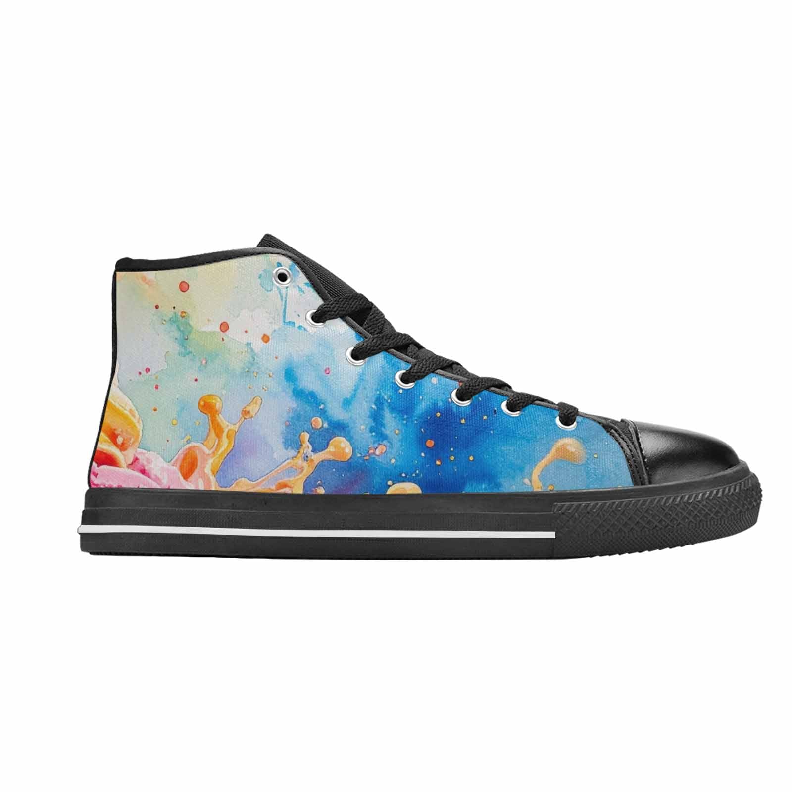 WOMEN'S Melting Icecream Collage High Top Canvas Dreamcore Custom Sneakers