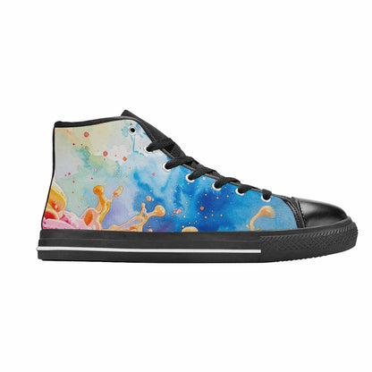 WOMEN'S Melting Icecream Collage High Top Canvas Dreamcore Custom Sneakers
