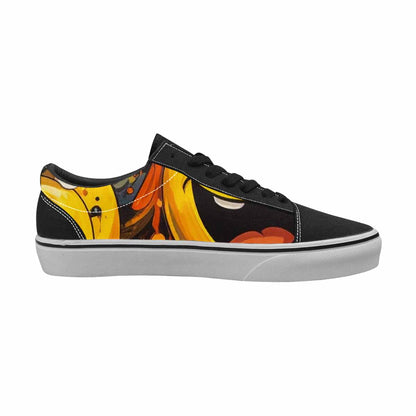 WOMEN'S Melting Moon Smiley — Lace-Up Canvas Dreamlike Custom Shoes