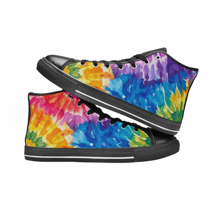 MEN'S Tie Dye Swirl High Top Canvas Aesthetic Sneakers