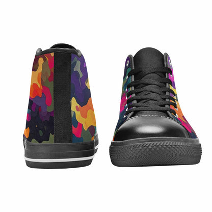 WOMEN'S Military Camouflage Blotch High Top Canvas Aesthetic Custom Sneakers