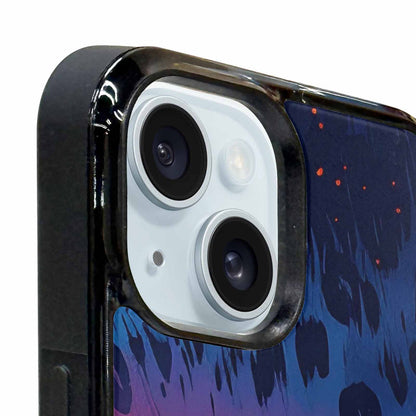 iPhone 15 Plus Case — Leopard Print Gradient, Personalized Phone Case