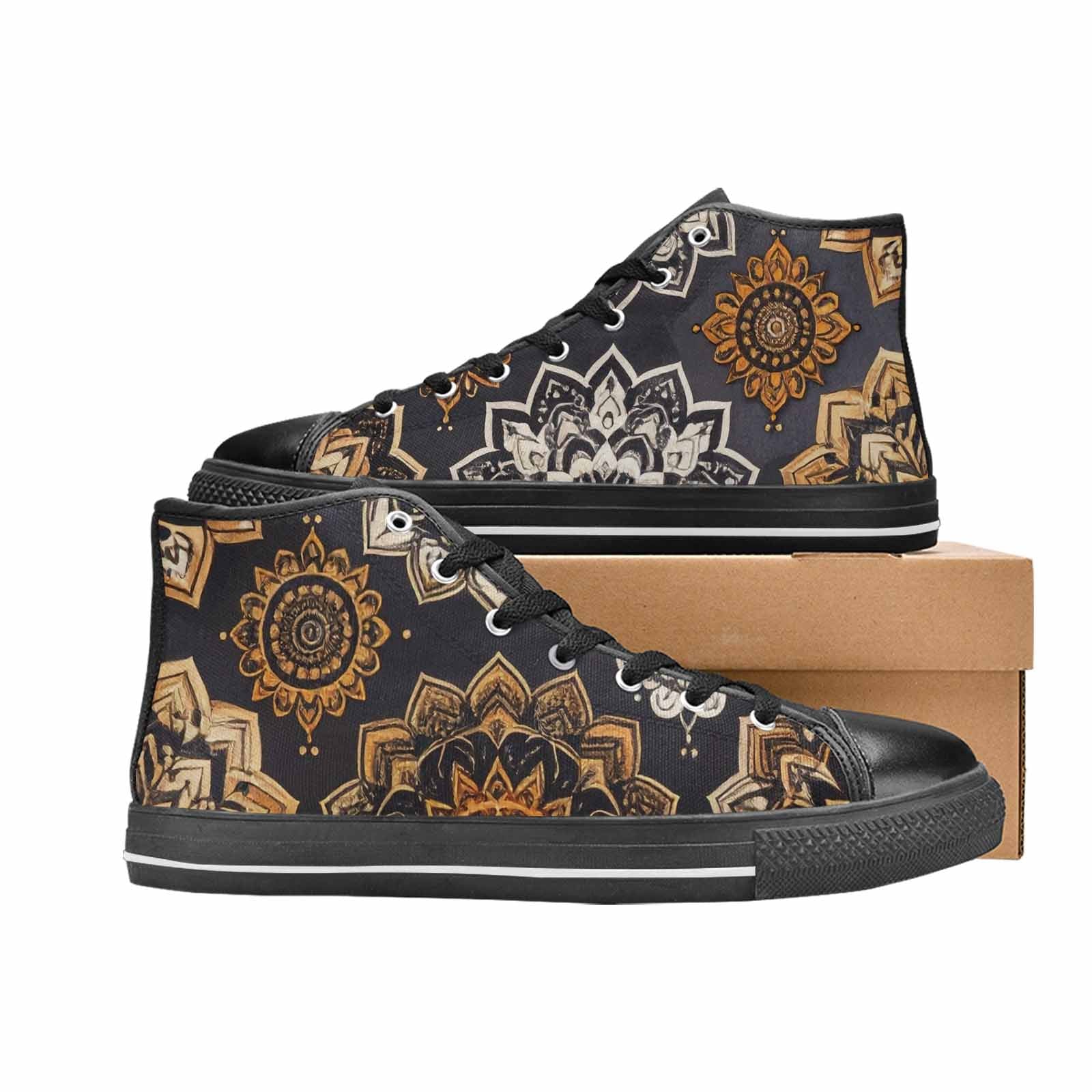WOMEN'S Mandala High Top Canvas Aesthetic Custom Sneakers