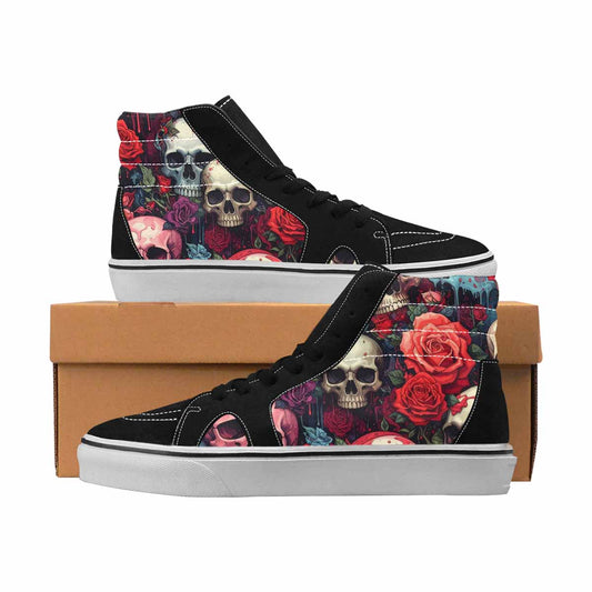 MEN'S Skulls High Top Canvas Made To Order Aesthetic Custom Print Sneakers