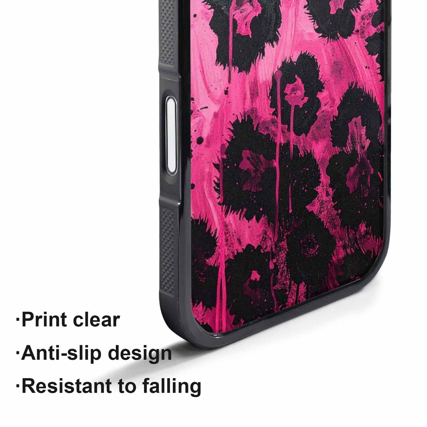 iPhone 17 Air Case — Black Pink Ink Animal Print Animal, Custom Designed Case Cover