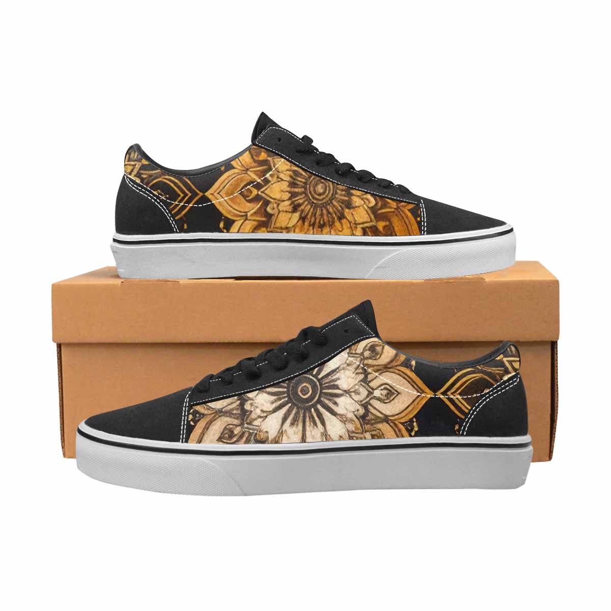 MEN'S Mandala Canvas Lace-Up Aesthetic Sneakers
