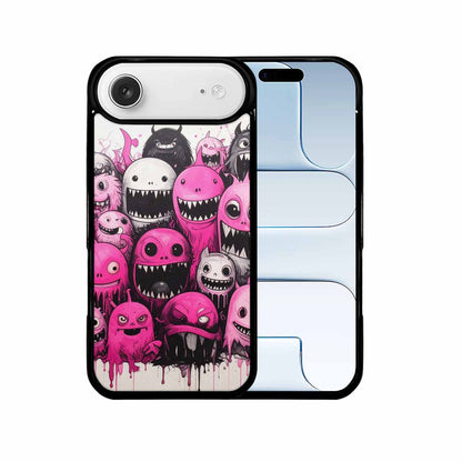 iPhone 17 Air Case — Monsters General Black Pink Ink Cartoon, Unique Phone Case Design