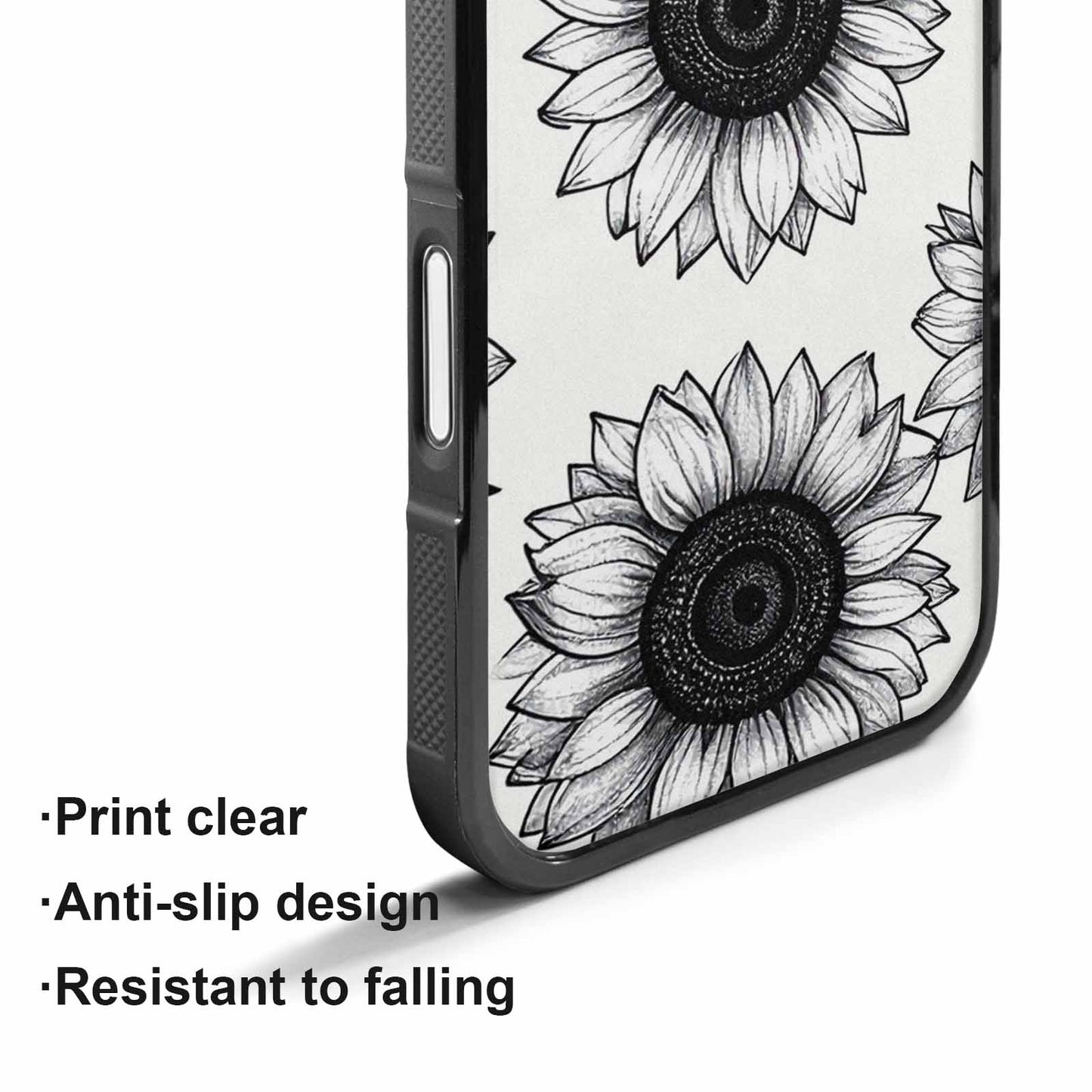 iPhone 17 Case — Minimalist Black Line Art Floral, Unique Phone Case Design