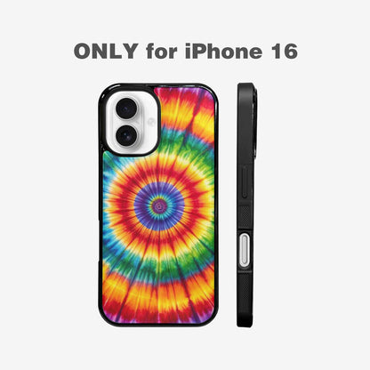 iPhone 16 Case — Rainbow Spiral Tie Dye Alt, Custom Print Case Cover