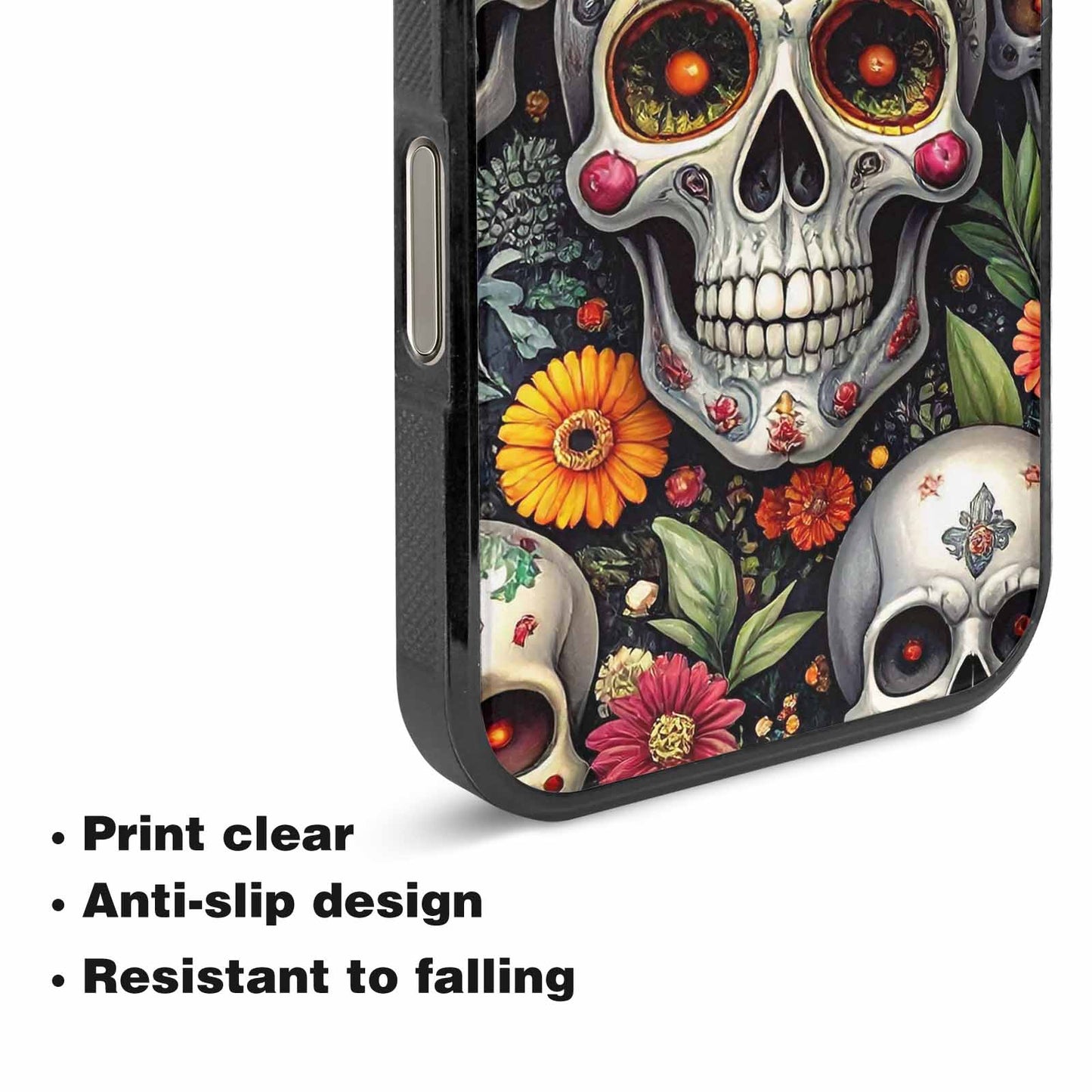 iPhone 16 Pro Max Case — Greyscale Black And White Dark Black, Personalized Phone Case