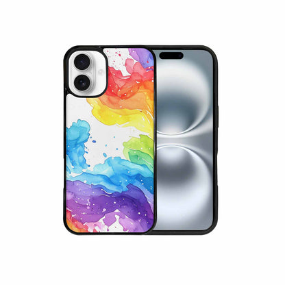 iPhone 16 Plus Case — Watercolor Splash Abstract Pattern Seamless Repeat, Custom Print Case Cover