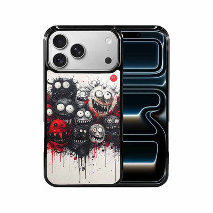 iPhone 17 Pro Max Case — Black &amp; Red Ink Cartoon Cute, Custom Designed Case Cover