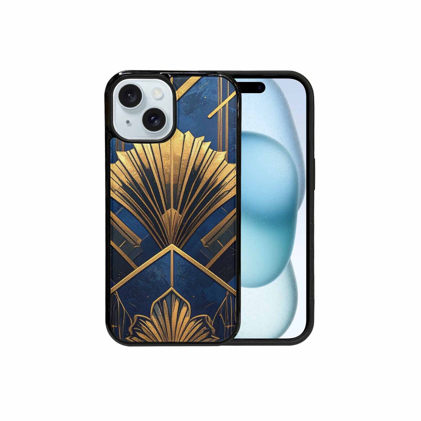 iPhone 15 Case — Art Deco Illustration Pattern, Custom Art Phone Cover