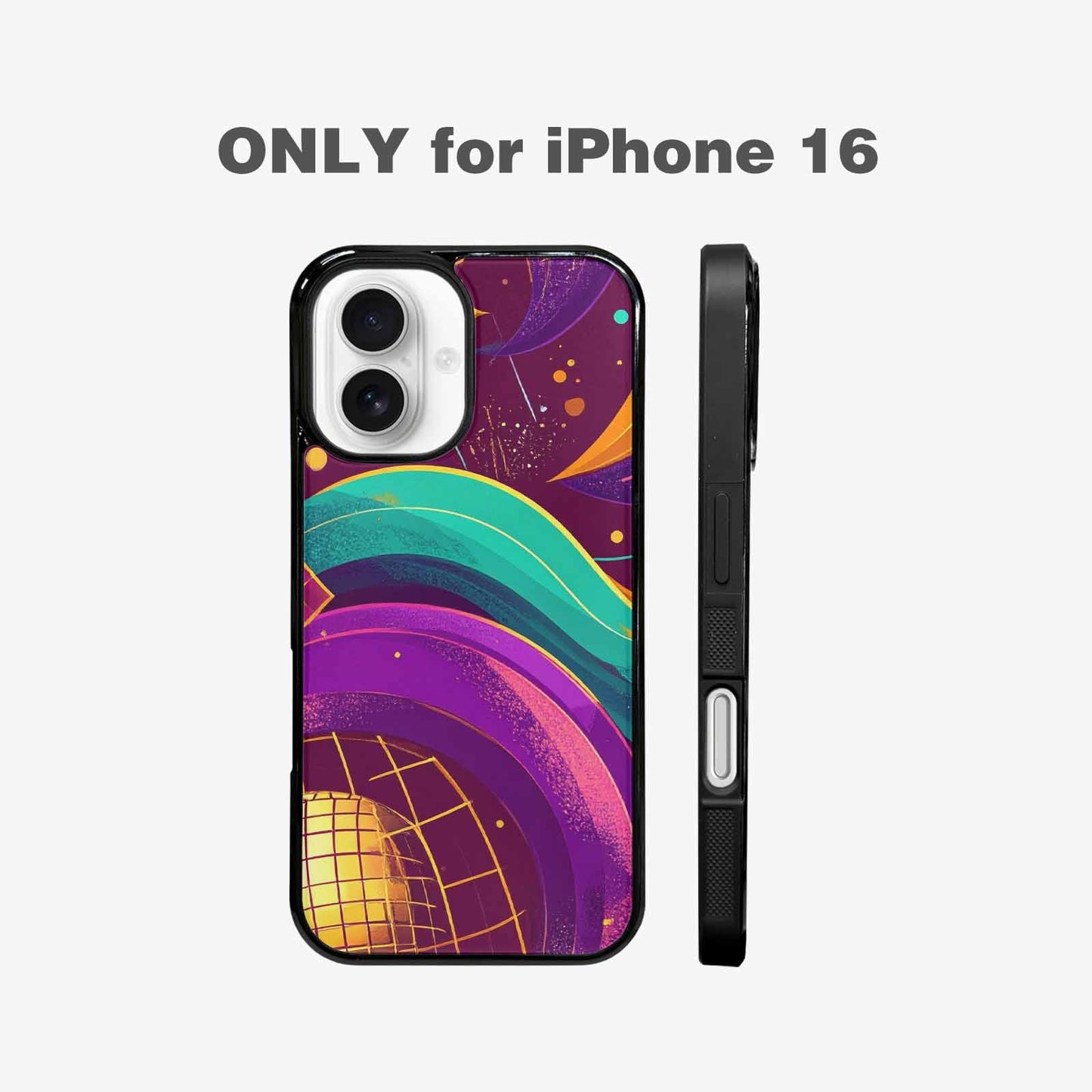 iPhone 16 Case — 1970s Disco Art Pattern, Custom Print Case Cover