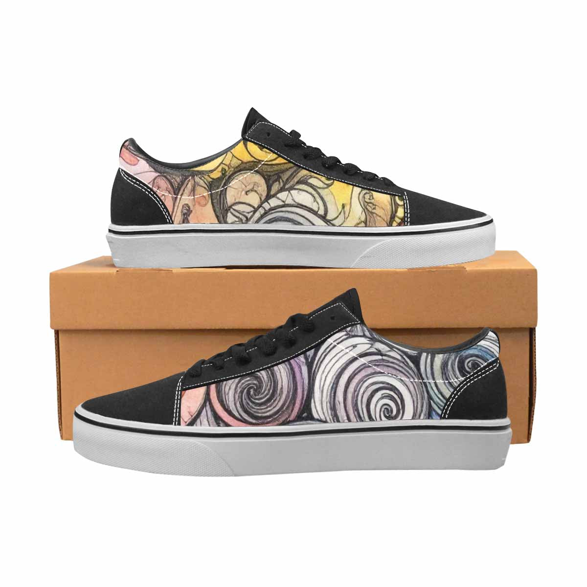 WOMEN'S Tie Lace-Up Canvas Grunge Custom Shoes