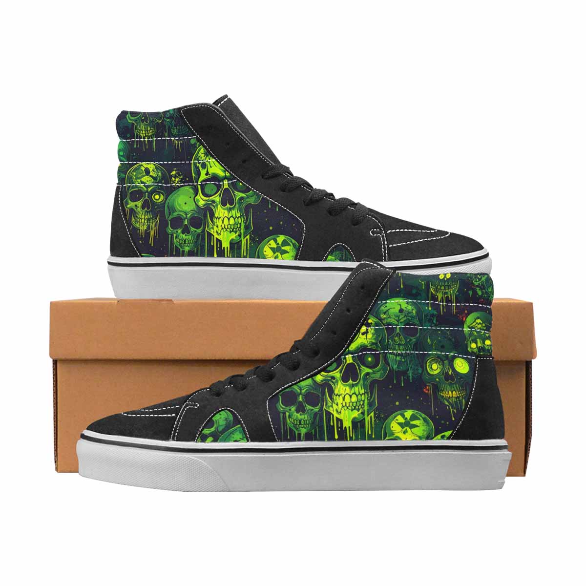 WOMEN'S Skulls High Top Canvas Streetwear Aesthetic Limited Edition Sneakers