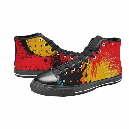 MEN'S Comic Book Halftone High Top Canvas Vivid Custom Sneakers