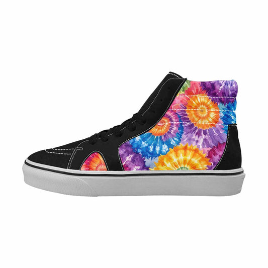 MEN'S Tie Dye Swirl High Top Canvas Wallpaper Art Custom Sneakers
