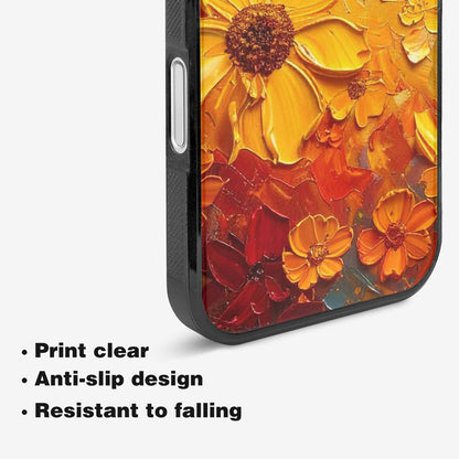 iPhone 16 Plus Case — Impressionist Sunflower Brushstroke Pattern Hundreds Of, Custom Made Phone Cover