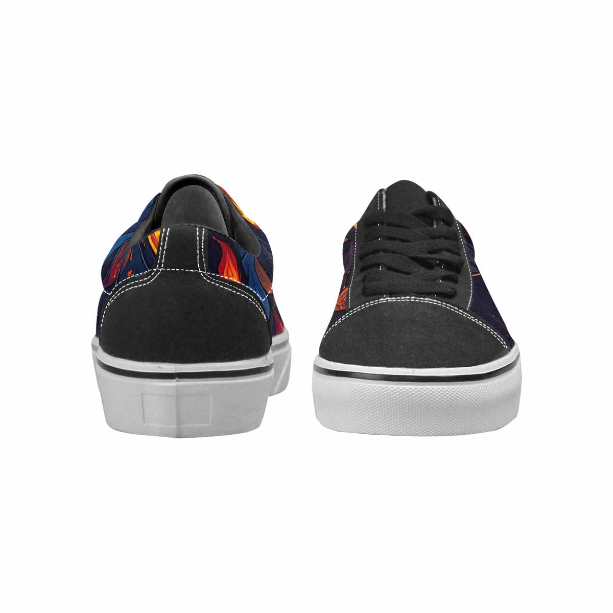 WOMEN'S Fire Flame Canvas Lace-Up Vivid Custom Shoes