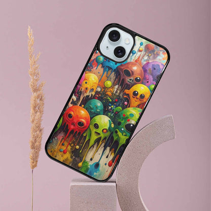 iPhone 15 Plus Case — Aliens Camomelting Aliens Patt Tuu, Original Design Phone Case