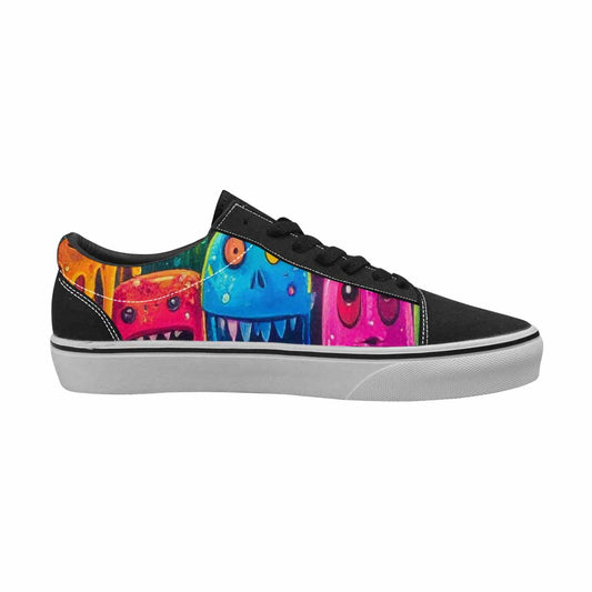 WOMEN'S Ice Cream Monsters - Lace-Up Canvas Vivid Custom Sneakers