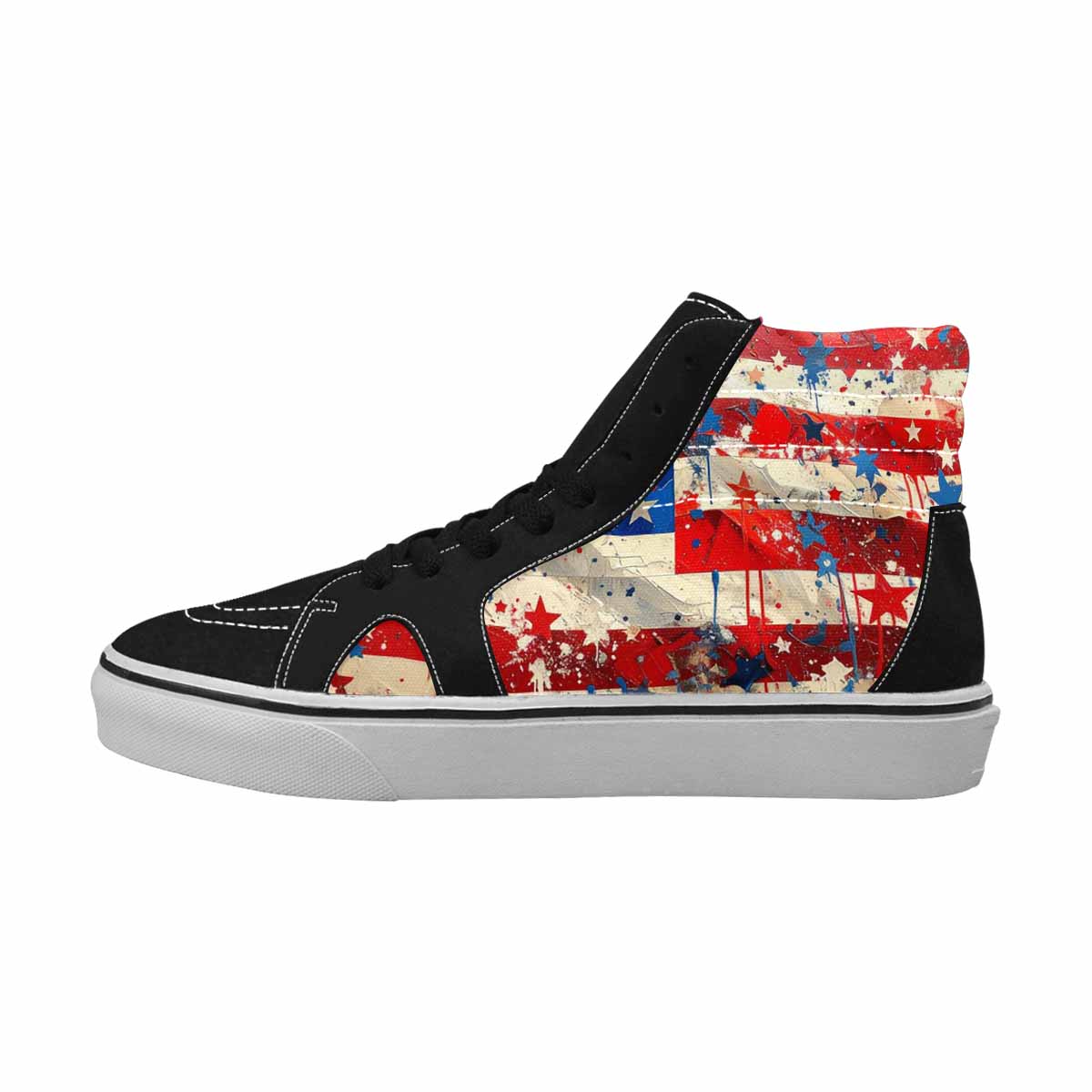 MEN'S Patriotic Stars Stripes High Top Canvas Aesthetic Shoes
