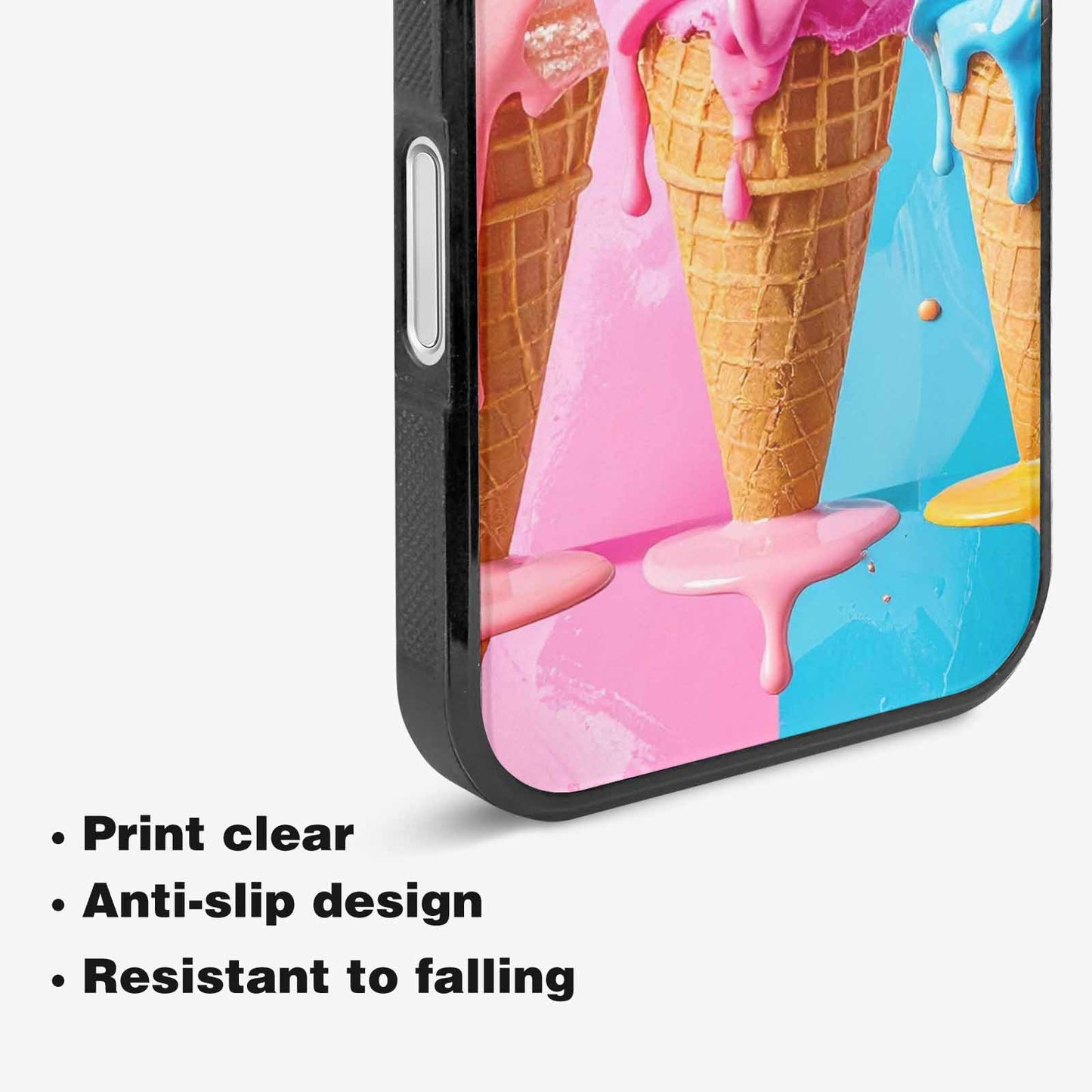 iPhone 16 Case — Collage Of Overlapping Waffle Cones Icecream, Unique Phone Case Design