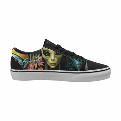 WOMEN'S Aliens Lace-Up Canvas Dark Academia Custom Sneakers