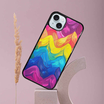 iPhone 15 Plus Case — Pansexual Flag Color Theme Small Rainbow, Unique Phone Case Design