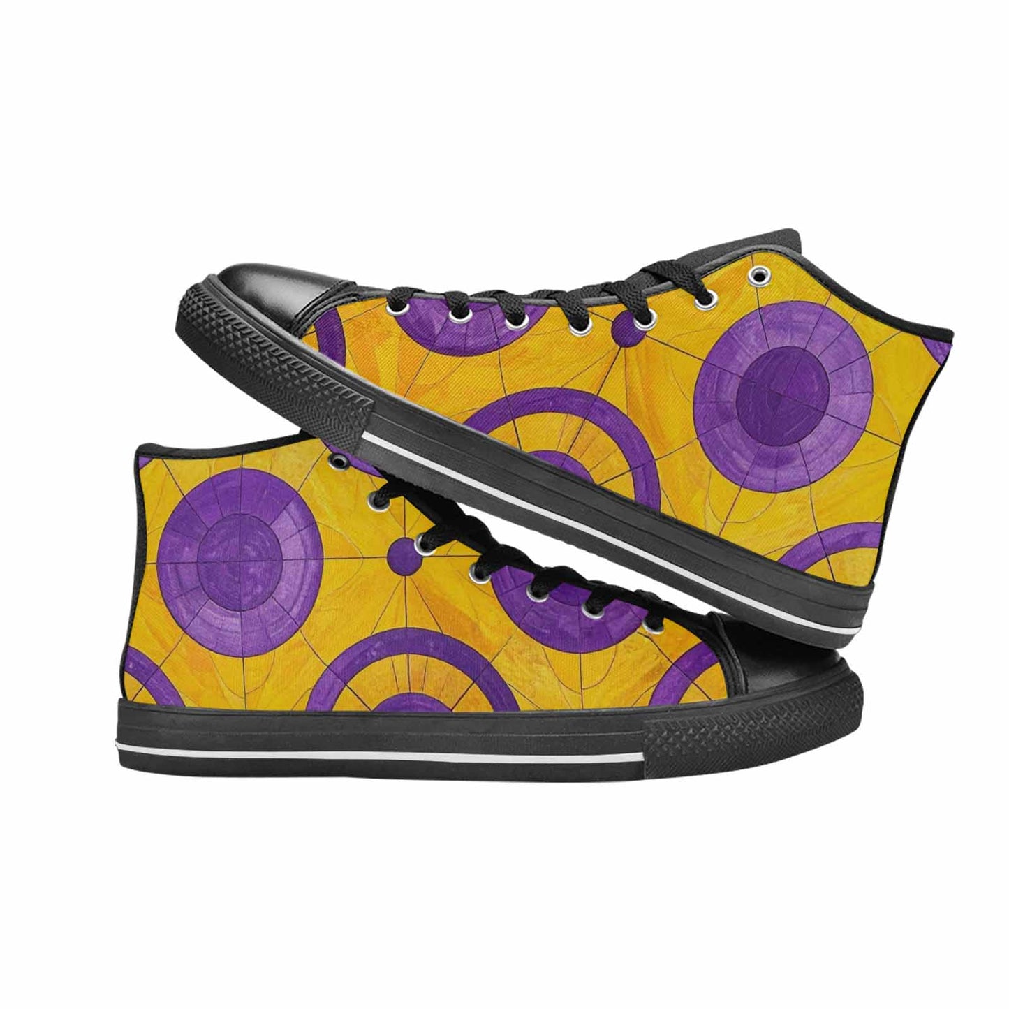 MEN'S Intersex Flag Color High Top Canvas Dark Academia Sneakers