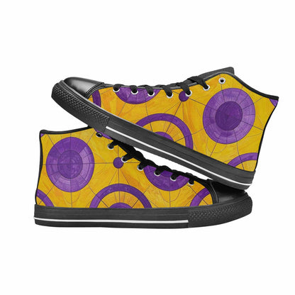 MEN'S Intersex Flag Color High Top Canvas Dark Academia Sneakers