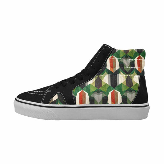 MEN'S Aromantic Flag Color High Top Canvas Dark Academia Shoes
