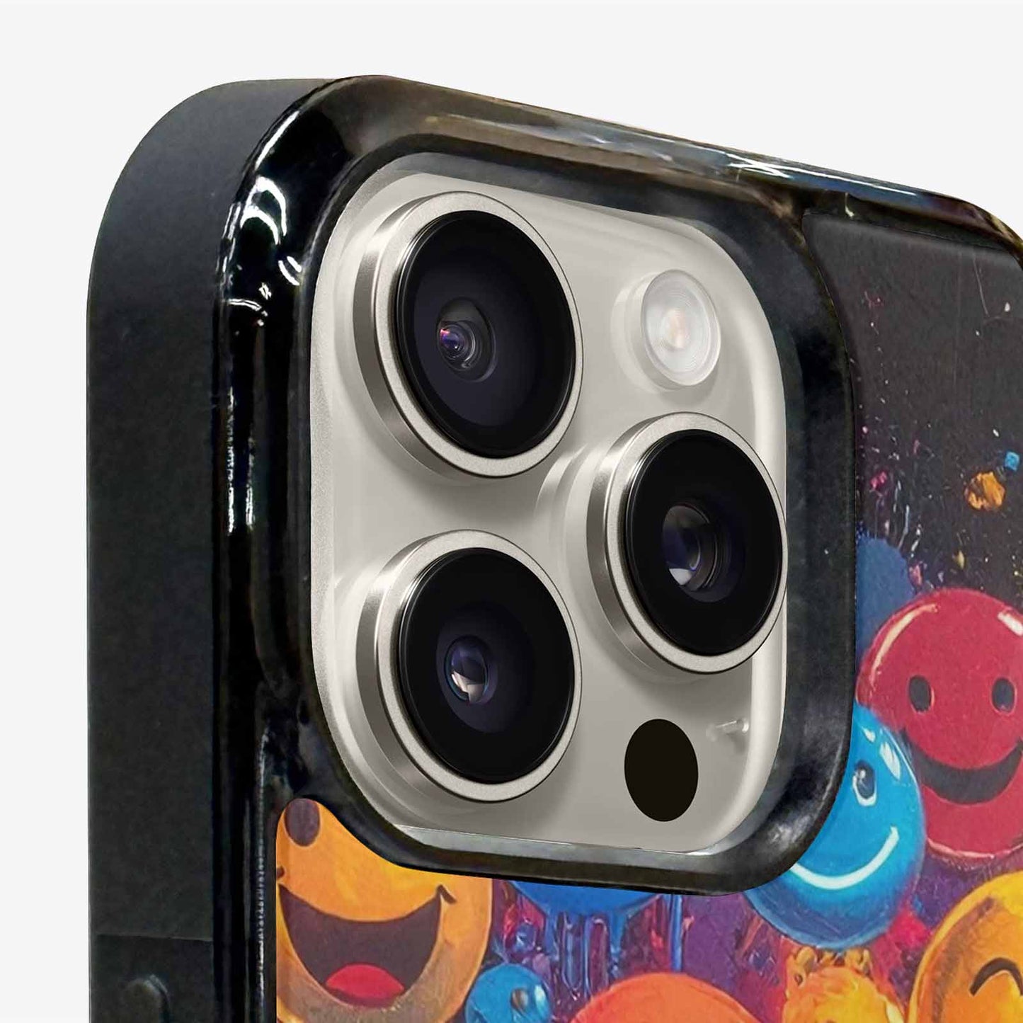 iPhone 16 Pro Case — Smiley Faces Glow Smiley Faces Pattern, Customized Protective Case