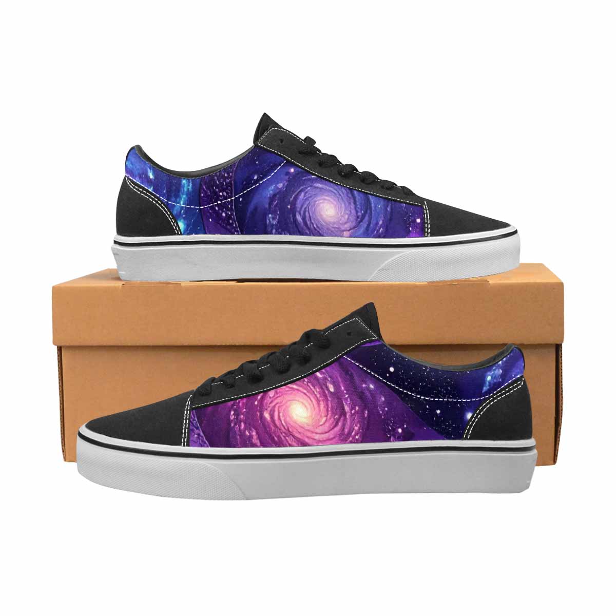 WOMEN'S Galaxy Snake Print Canvas Lace-Up Cottagecore Sneakers